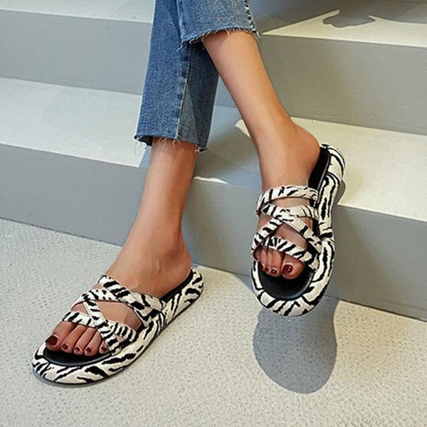 sandals jaycosin summer zebra stripe print thick bottomed one line women's fashion wear stripes cross binding, Black
sandals jaycosin summer zebra stripe print thick bottomed one line women's fashion wear stripes cross binding, Black