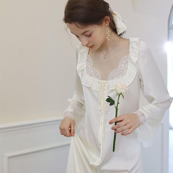women's sleepwear houzhou pink white nightgown lace ruffles sleep dress autumn flare sleeve french vintage princess style nightdress bu, Black;red
women's sleepwear houzhou pink white nightgown lace ruffles sleep dress autumn flare sleeve french vintage princess style nightdress bu, Black;red