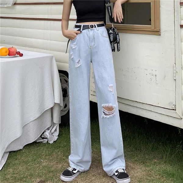 women's jeans ead 2021 spring and summer personality high waist wide leg pants female korean casual fashion hole loose large size, Blue
women's jeans ead 2021 spring and summer personality high waist wide leg pants female korean casual fashion hole loose large size, Blue
