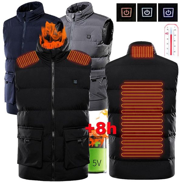 men's down & parkas 2021 men winter warm usb heating jackets smart thermostat pure color hooded heated clothing waterproof, Black
men's down & parkas 2021 men winter warm usb heating jackets smart thermostat pure color hooded heated clothing waterproof, Black