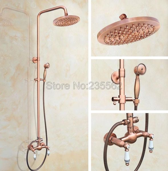 inch rainfall shower heads antique red copper finish bathroom rain faucet set w/ handheld spray lrg553 sets
inch rainfall shower heads antique red copper finish bathroom rain faucet set w/ handheld spray lrg553 sets