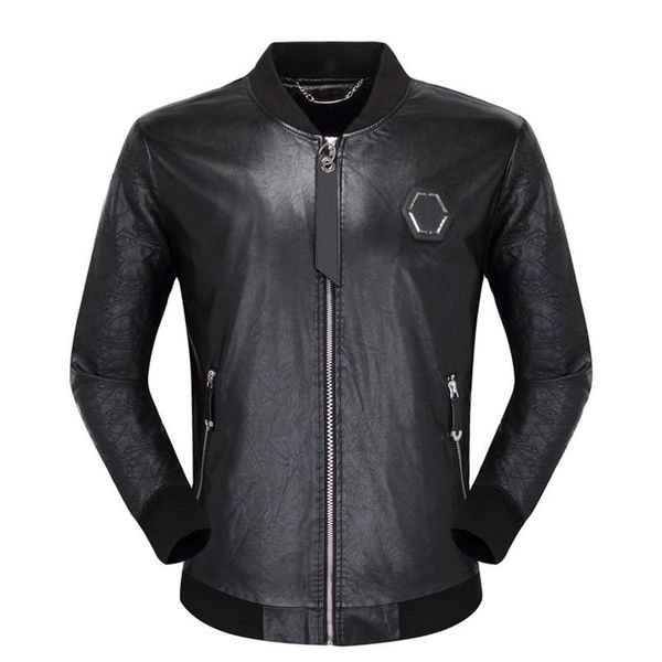 winter autumn and fashion men's 1:1pp skull leather jacket brand leisure sports coat & faux, Black
winter autumn and fashion men's 1:1pp skull leather jacket brand leisure sports coat & faux, Black