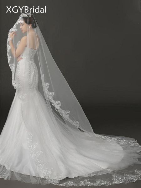 bridal veils appliqued lace edge fashion 1.5/3 meters pure yarn wedding veil ivory accessories, Black
bridal veils appliqued lace edge fashion 1.5/3 meters pure yarn wedding veil ivory accessories, Black