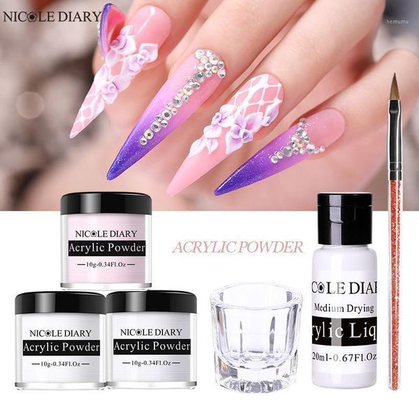 diary acrylic powder set nail kit carving art gel for extension tools carved flower nails1, Silver;gold
diary acrylic powder set nail kit carving art gel for extension tools carved flower nails1, Silver;gold