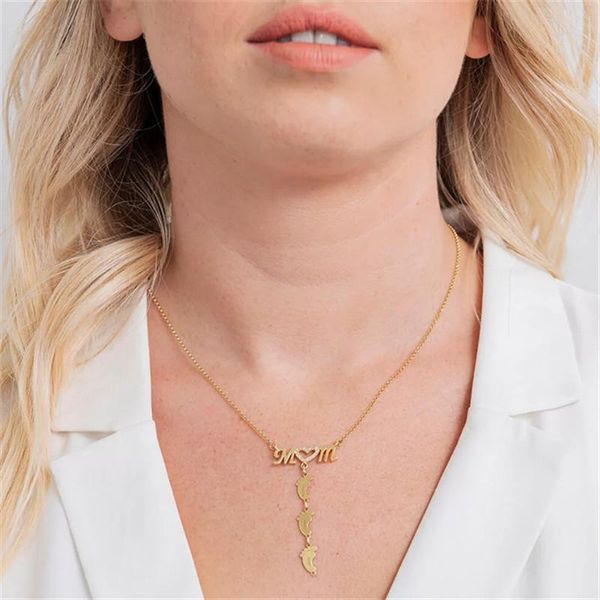europe and the united states personalization english 2021 mother's day family stainless steel pedal feet diamond necklace pendant neckl, Silver
europe and the united states personalization english 2021 mother's day family stainless steel pedal feet diamond necklace pendant neckl, Silver