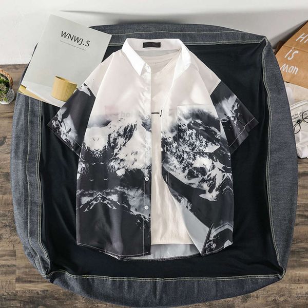men's casual shirts shirtnet red summer printed short sleeve shirt for men 0i94, White;black
men's casual shirts shirtnet red summer printed short sleeve shirt for men 0i94, White;black
