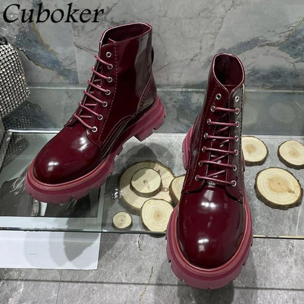 boots arrive brand runway women ankle patent leather lace up thick sole ladies motorcycle shoes, Black
boots arrive brand runway women ankle patent leather lace up thick sole ladies motorcycle shoes, Black