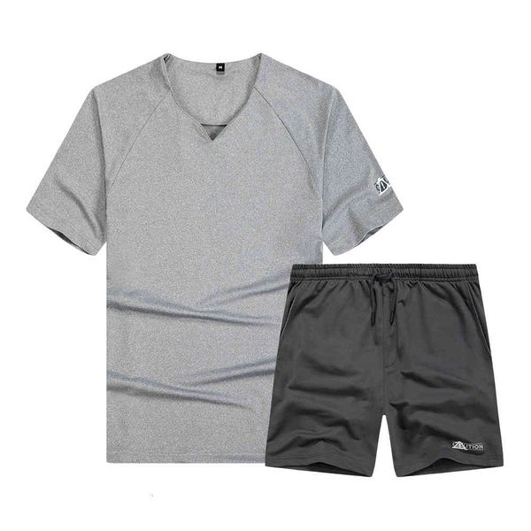 men's tracksuits 2021 men t-shirts fitness suit sports running men's sweaters will see breathable short sleeve + shorts 2 joint pa, Gray
men's tracksuits 2021 men t-shirts fitness suit sports running men's sweaters will see breathable short sleeve + shorts 2 joint pa, Gray