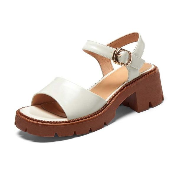 genuine leather round toe high heels vintage streetwear solid british school energy buckle straps women sandals l9f1, Black
genuine leather round toe high heels vintage streetwear solid british school energy buckle straps women sandals l9f1, Black