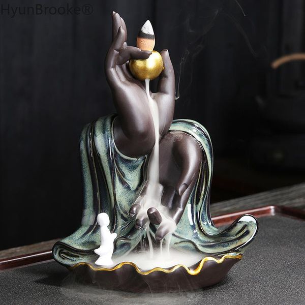 fragrance lamps fingered citron censer creative home decor smoke waterfall incense holder ceramic backflow burner + 10pcs cones
fragrance lamps fingered citron censer creative home decor smoke waterfall incense holder ceramic backflow burner + 10pcs cones