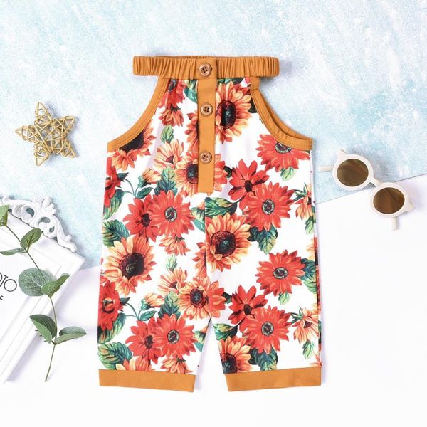 jumpsuits focusnorm 0-12m summer infant baby girls rompers sunflowers printed sleeveless halter off shoulder, Blue
jumpsuits focusnorm 0-12m summer infant baby girls rompers sunflowers printed sleeveless halter off shoulder, Blue