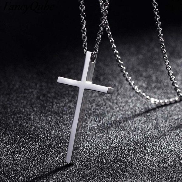 pendant necklaces minimalist jewelry male female prayer titanium steel cross necklace for men women chokers gift, Silver
pendant necklaces minimalist jewelry male female prayer titanium steel cross necklace for men women chokers gift, Silver