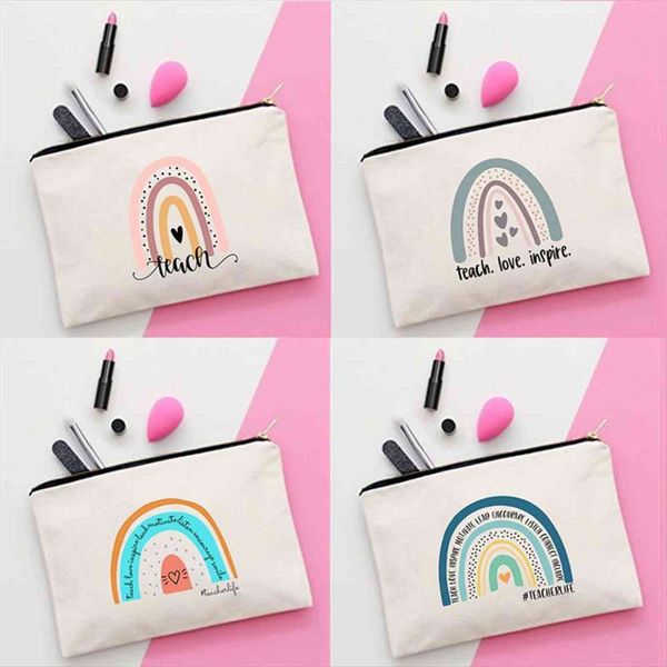 teach love rainbow print cosmetic bag men women makeup canvas organizer toiletry storage travel pouch teacher gifts
teach love rainbow print cosmetic bag men women makeup canvas organizer toiletry storage travel pouch teacher gifts