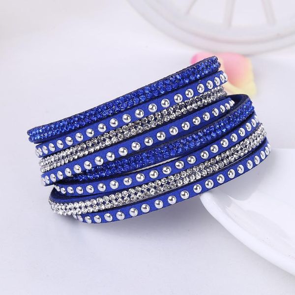 charm bracelets 6 rows of rhinestone velvet personality trendy european and american women's fashion bracelet jewelry, Golden;silver
charm bracelets 6 rows of rhinestone velvet personality trendy european and american women's fashion bracelet jewelry, Golden;silver