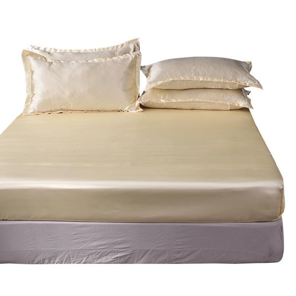 sheets & sets beige yellow 100% satin silk bed sheet luxury mattress cover with elastic band high-end solid color women ice fitted
sheets & sets beige yellow 100% satin silk bed sheet luxury mattress cover with elastic band high-end solid color women ice fitted