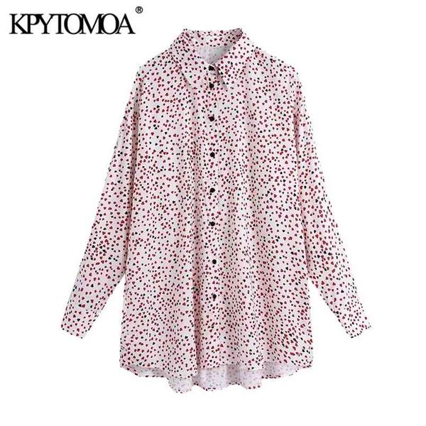 women fashion heart print loose blouses long sleeve button-up female shirts blusas chic 210420, White
women fashion heart print loose blouses long sleeve button-up female shirts blusas chic 210420, White