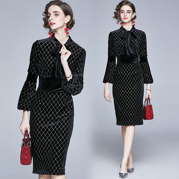 casual dresses black velvet long dress for women temperament slim sleeve thin mid-length donsignet, Black;gray
casual dresses black velvet long dress for women temperament slim sleeve thin mid-length donsignet, Black;gray