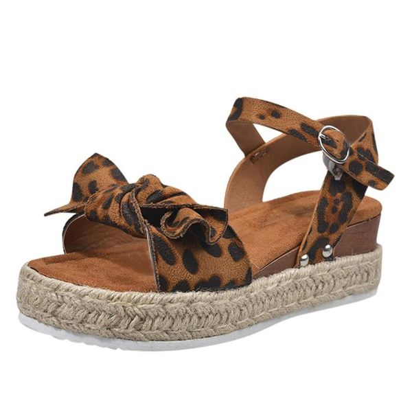 women's shoes ladies fashion solid leopard wedges bowknot sandals casual buckle, Black
women's shoes ladies fashion solid leopard wedges bowknot sandals casual buckle, Black
