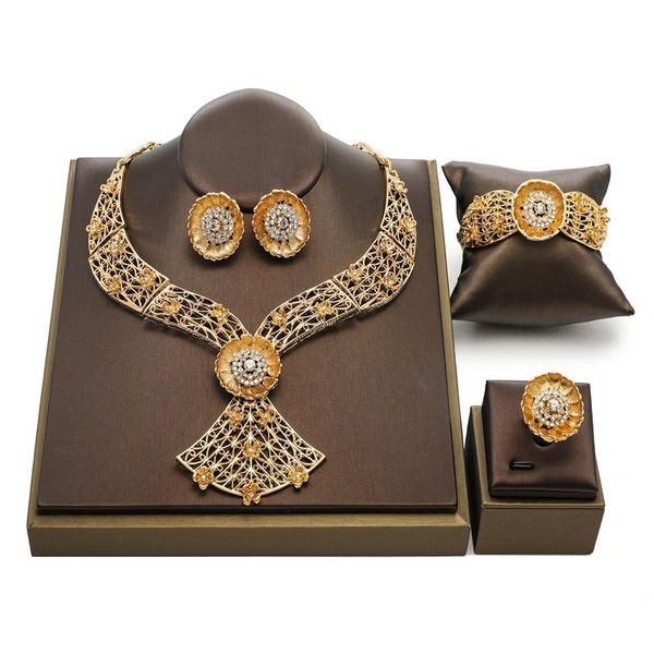 earrings & necklace dubai gold designer jewelry set wholesale nigerian wedding accessories fashion african beads woman, Silver
earrings & necklace dubai gold designer jewelry set wholesale nigerian wedding accessories fashion african beads woman, Silver