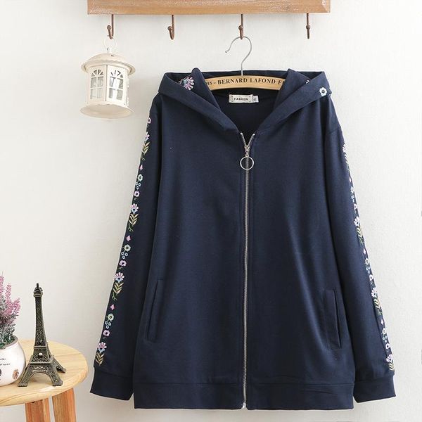 women's jackets women cardigan long sleeve large size autumn 2021 embroidered hooded zipper casual fashion coat, Black;brown
women's jackets women cardigan long sleeve large size autumn 2021 embroidered hooded zipper casual fashion coat, Black;brown
