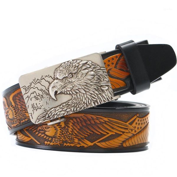 belts luxury eagle for men genuine leather designer belt male vintage automati buckle strap cowboy jeans cintos ceinture1, Black;brown
belts luxury eagle for men genuine leather designer belt male vintage automati buckle strap cowboy jeans cintos ceinture1, Black;brown