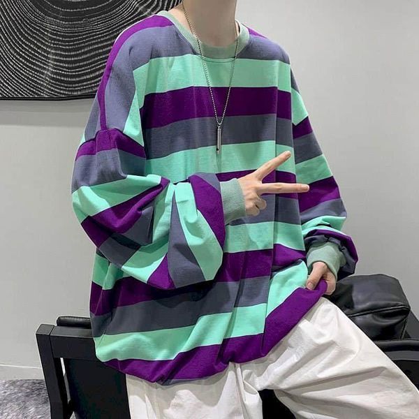 women's t-shirt spring autumn harajuku stripe women loose long sleeves men's tshirts couples streetwears clothing, White
women's t-shirt spring autumn harajuku stripe women loose long sleeves men's tshirts couples streetwears clothing, White