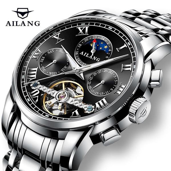 wristwatches ailang 2021 men's three eye dial business calendar week moon phase luminous waterproof stainless steel belt watches 8508, Slivery;brown
wristwatches ailang 2021 men's three eye dial business calendar week moon phase luminous waterproof stainless steel belt watches 8508, Slivery;brown