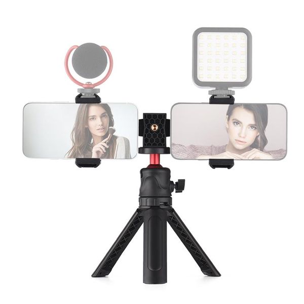 tripods andoer smartphone video kit phone tripod mount with dual holders 4 cold shoe mounts+deskfor vlog live streaming
tripods andoer smartphone video kit phone tripod mount with dual holders 4 cold shoe mounts+deskfor vlog live streaming
