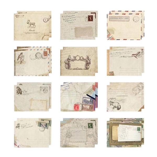 retro rectangle animal pattern postcard letter paper envelope. envelope 12 pcs/set packing bags
retro rectangle animal pattern postcard letter paper envelope. envelope 12 pcs/set packing bags