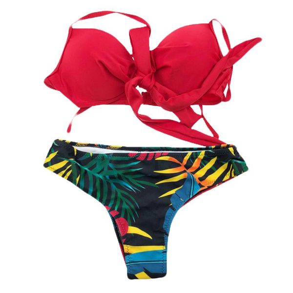 women's swimwear women swimsuit two pieces cross belts steel ring gather lacing neck leaf pattern pants beachwear bikinis, White;black
women's swimwear women swimsuit two pieces cross belts steel ring gather lacing neck leaf pattern pants beachwear bikinis, White;black