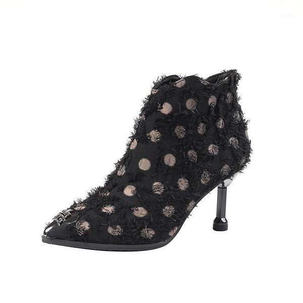 boots short woman fine heel sharp wave high-heeled shoes lady quality tassels 20211, Black
boots short woman fine heel sharp wave high-heeled shoes lady quality tassels 20211, Black