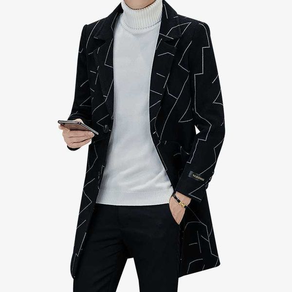 brand wool blends coats long jacket men casual overcoat winter mens trench coat fashion business formal windbreaker jackets 210527, Black
brand wool blends coats long jacket men casual overcoat winter mens trench coat fashion business formal windbreaker jackets 210527, Black