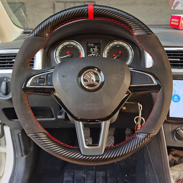diy custom leather steering wheel cover for skoda 19 octavia rapid superb kodiaq karoq car interior modification accessories
diy custom leather steering wheel cover for skoda 19 octavia rapid superb kodiaq karoq car interior modification accessories
