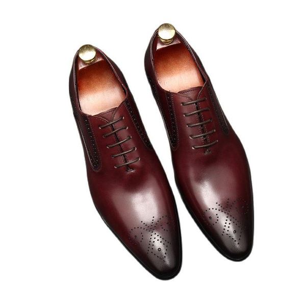 dress shoes mens oxfords genuine leather formal wedding busines office wok pointed toe laces carved cowhide men 36-46, Black
dress shoes mens oxfords genuine leather formal wedding busines office wok pointed toe laces carved cowhide men 36-46, Black