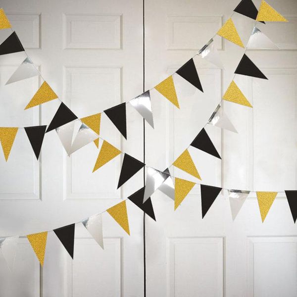 party decoration 3 meters black gold paper flags banner garland pennant for year wedding baby shower birthday garden tent decorations
party decoration 3 meters black gold paper flags banner garland pennant for year wedding baby shower birthday garden tent decorations