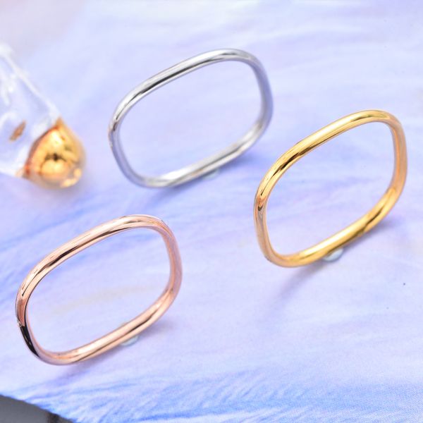 18k electroplating gold small band rings of lovers in zhou family ins titanium hand ring decoration square stainless steel wholesale, Silver
18k electroplating gold small band rings of lovers in zhou family ins titanium hand ring decoration square stainless steel wholesale, Silver