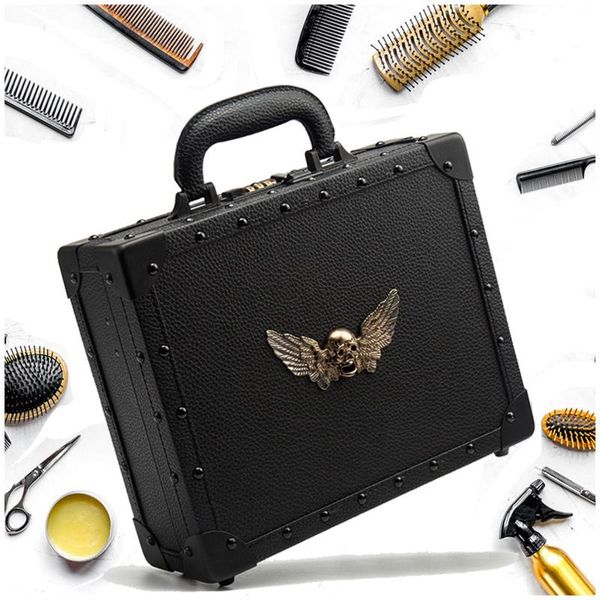 suitcases hairdressing kit portable scissors suitcase box hairdresser professional retro personality skull nail salon cosmetic case
suitcases hairdressing kit portable scissors suitcase box hairdresser professional retro personality skull nail salon cosmetic case