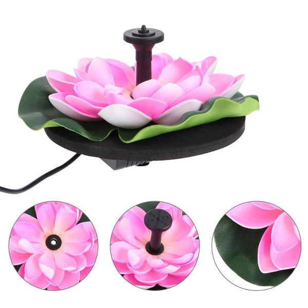 lotus shape water fountain ponds solar panel garden decoration decorations