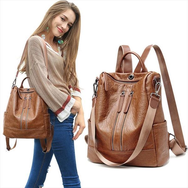 women leather backpacks rucksacks for girls solid travel designer bagpack ladies sac a dos female pack
women leather backpacks rucksacks for girls solid travel designer bagpack ladies sac a dos female pack