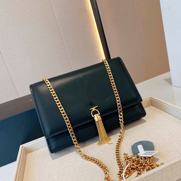 designer ladies fashion messenger bag handbag leather chain shoulder tassel designers bags