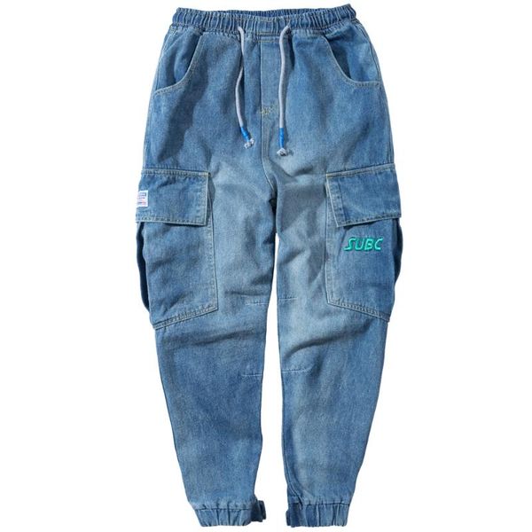 retro denim street hip hop embroidered big pocket letter logo drawstring wearable casual pants men's jeans, Blue
retro denim street hip hop embroidered big pocket letter logo drawstring wearable casual pants men's jeans, Blue