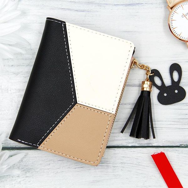 wallets patchwork tassel women wallet short zipper large capacity coin purse casual brief card holder pocket fashion clutch bag, Red;black
wallets patchwork tassel women wallet short zipper large capacity coin purse casual brief card holder pocket fashion clutch bag, Red;black