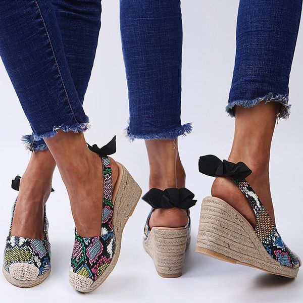 sandals 2021 summer european and american foreign trade large size wedge with bow color matching female manufacturers, Black
sandals 2021 summer european and american foreign trade large size wedge with bow color matching female manufacturers, Black