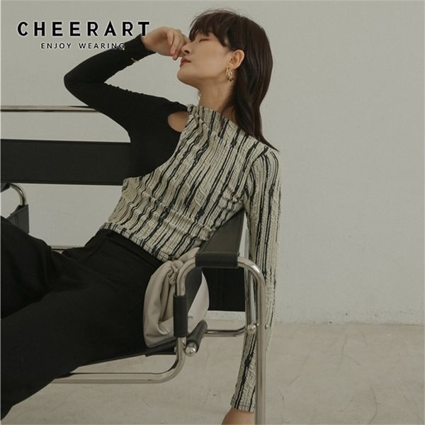 cheerart designer t shirt for women hollow-out ladies t shirt patchwork long sleeve tee shirt femme underwear 210330, White
cheerart designer t shirt for women hollow-out ladies t shirt patchwork long sleeve tee shirt femme underwear 210330, White