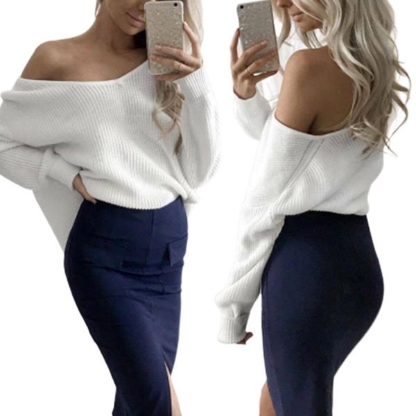 deep down in a v-shirt shoulder dive short front long back female casual knit solid pullovers thin jumper sweater, White;black
deep down in a v-shirt shoulder dive short front long back female casual knit solid pullovers thin jumper sweater, White;black