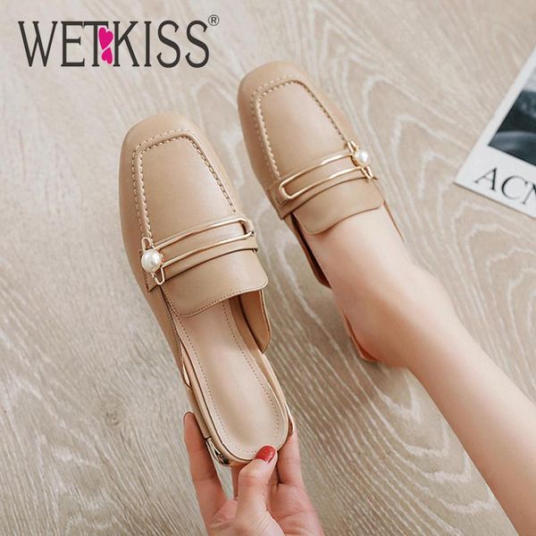 slippers wetkiss women flat casual shoes slip on slides pearl metal buckle mules square toe low heel summer sandals, Black
slippers wetkiss women flat casual shoes slip on slides pearl metal buckle mules square toe low heel summer sandals, Black