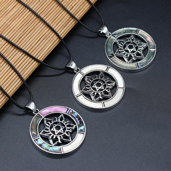 pendant necklaces natural abalone shell necklace charms five-pointed star pattern for jewelry gift length 55+5cm size 42x42mm, Silver
pendant necklaces natural abalone shell necklace charms five-pointed star pattern for jewelry gift length 55+5cm size 42x42mm, Silver