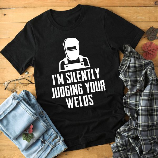 i'm silently judging your welds shirt funny welder shirt, welder gift, welder, White;black
i'm silently judging your welds shirt funny welder shirt, welder gift, welder, White;black