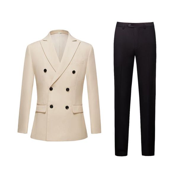 men's suits & blazers design beige suit 2-piece set wedding groom man custom double breasted slim, White;black
men's suits & blazers design beige suit 2-piece set wedding groom man custom double breasted slim, White;black