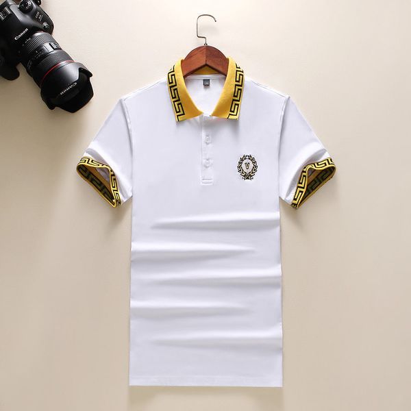luxury design 2021 summer new lapel short sleeve high-end slim fit cotton t-shirt men's gold casual large spot base, White;black
luxury design 2021 summer new lapel short sleeve high-end slim fit cotton t-shirt men's gold casual large spot base, White;black